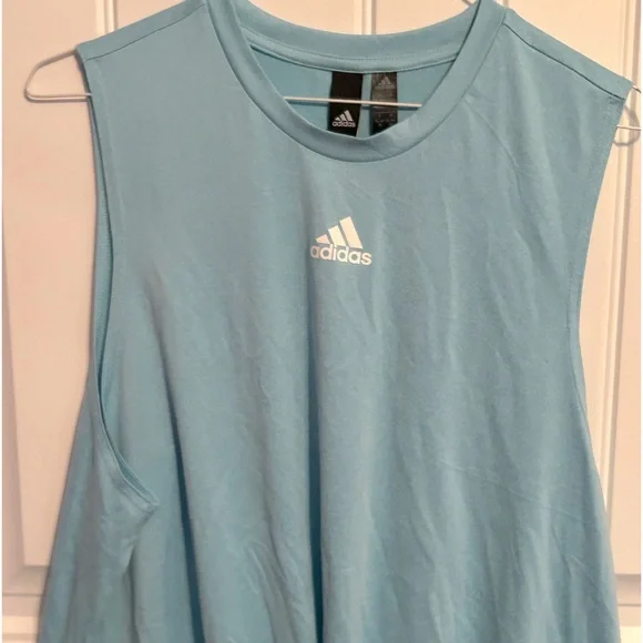 TWO Adidas sleeveless athletic ware shirts, size large - Picture 2 of 4